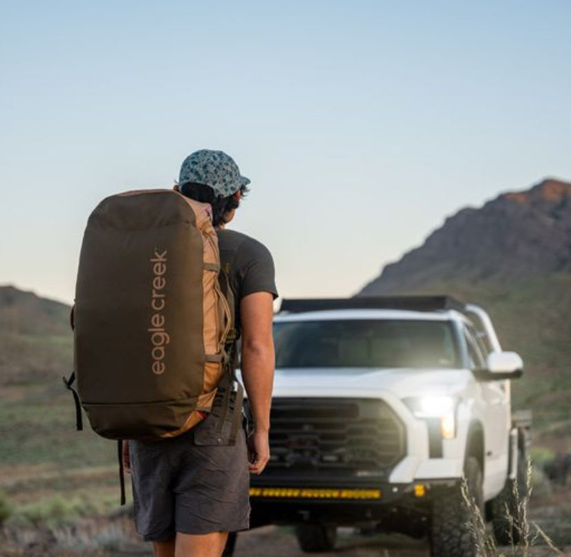 man with eagle creek large backpack