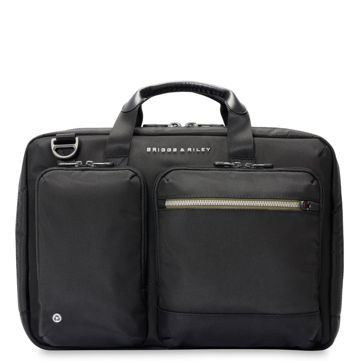 Briggs and Riley HTA Medium expandable briefcase softside black