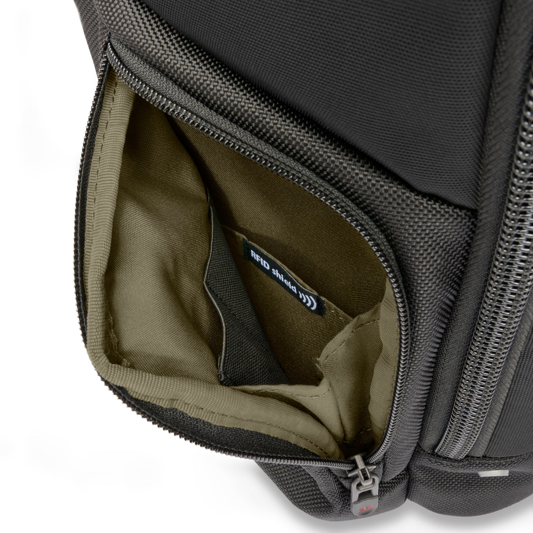 HTA Backpack features rfid shield pocket