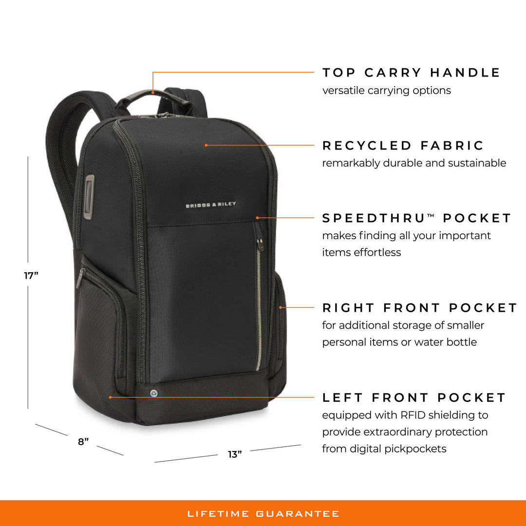 HTA Medium Wide Mouth Backpack Features Speedthrough pocket