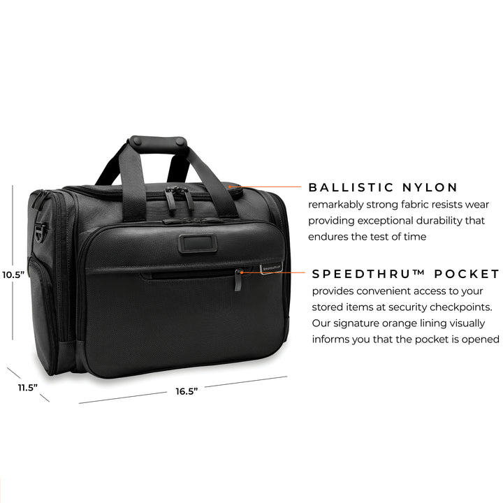 Briggs & Riley Baseline Underseat Duffle is made of ballistic nylon