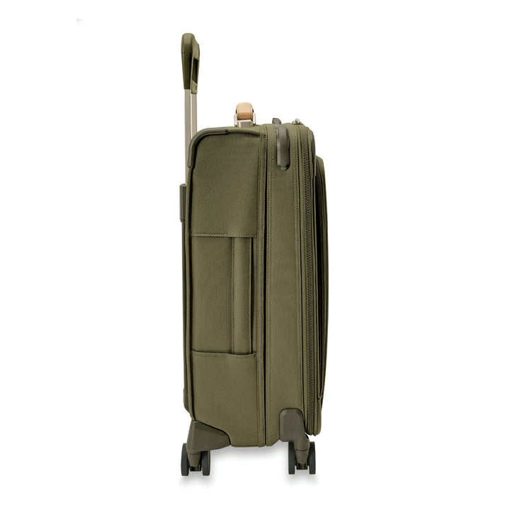 Side view of Briggs and Riley spinner suitcase