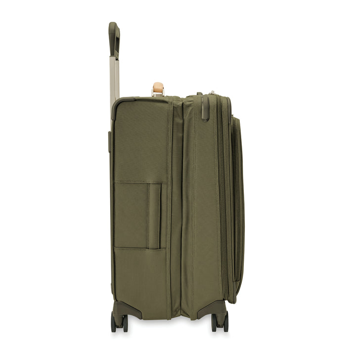 Side view of expanded Medium expandable spinner win color olive green