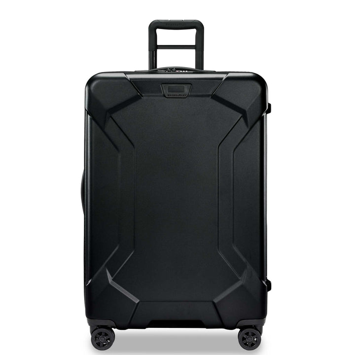 Black hardside Large Spinner Torq luggage checked bag