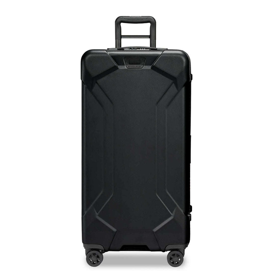 Black extra large hardside briggs riley luggage front view