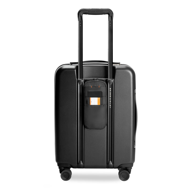 Briggs & Riley Sympatico Global 21" Carry-On Expandable Spinner back has hide away ID tag