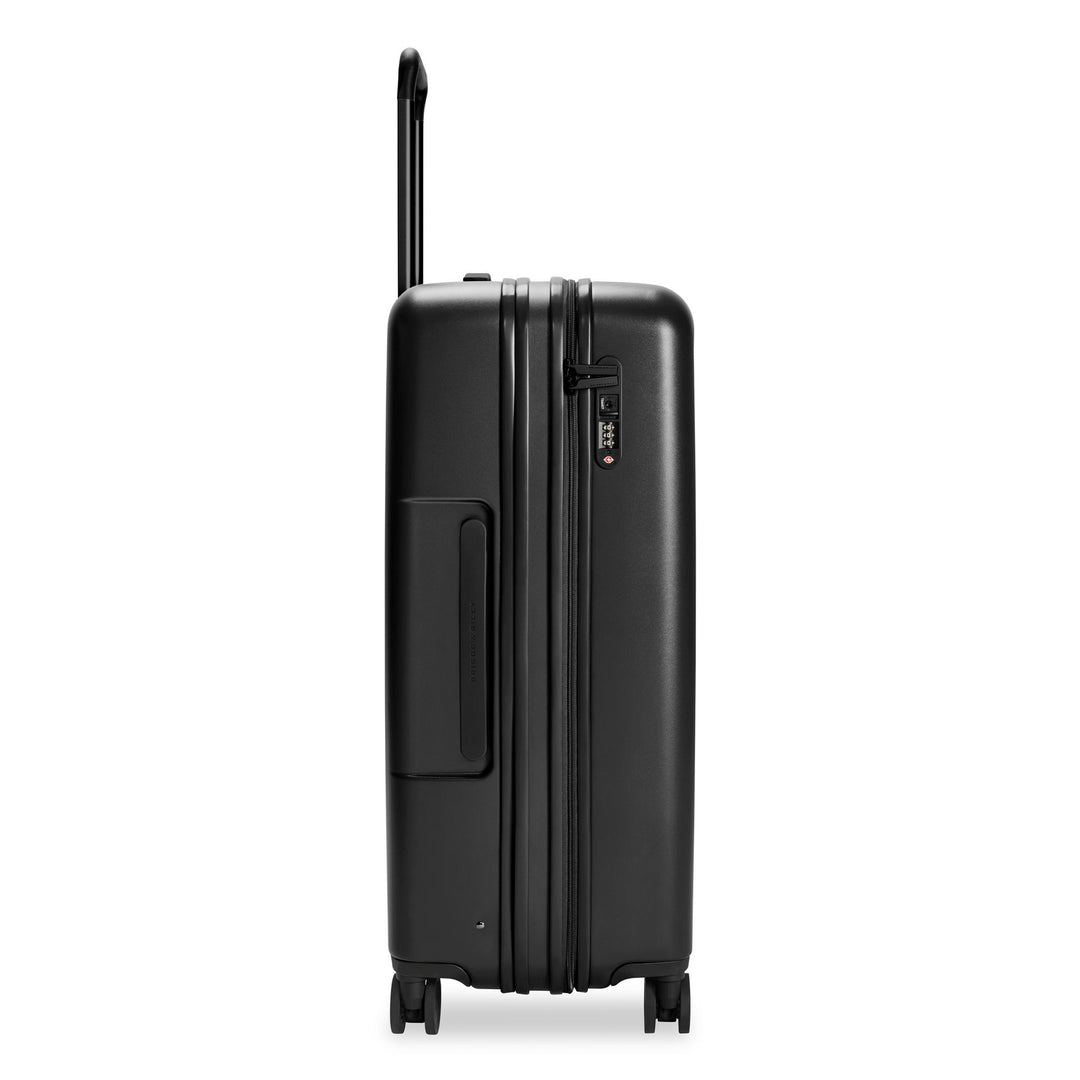 Side View of Sympatico black hardshell luggage