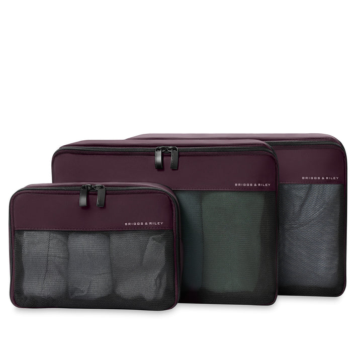 Packing Cube Set of three in color plum purple