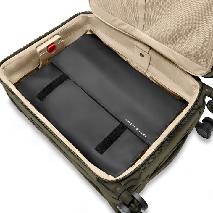 Briggs and riley garment folder packed into suitcase