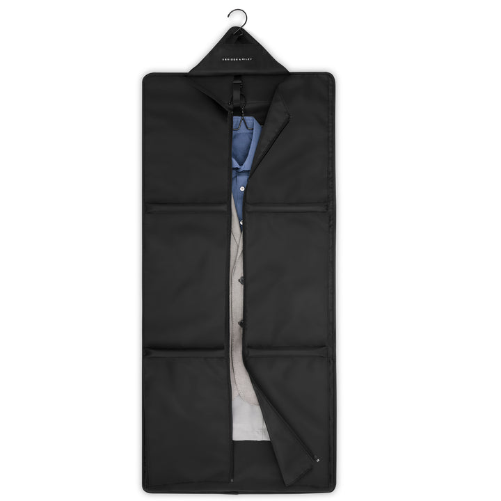 Garment Sleeve Open unzipped with clothing inside