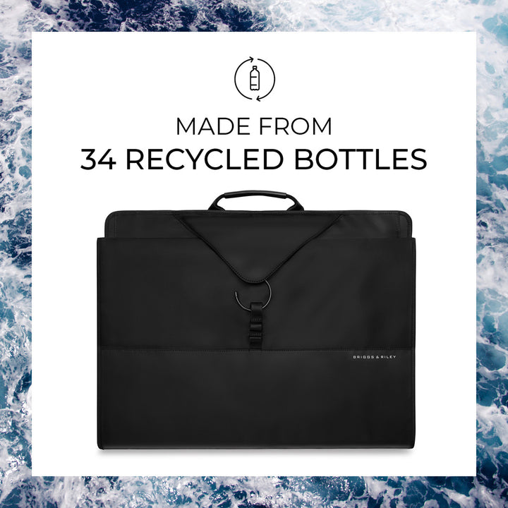 Garment sleeve is made from recycled bottles