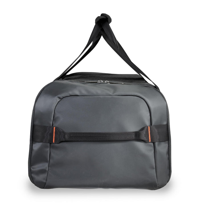 Side view of Briggs & Riley ZDX Large Travel Duffle with side grab handle