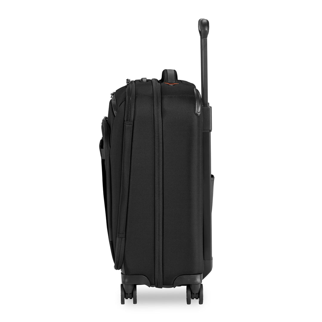 Briggs & Riley ZDX International 21" Carry-On Expandable Spinner Side view shows padded top handel