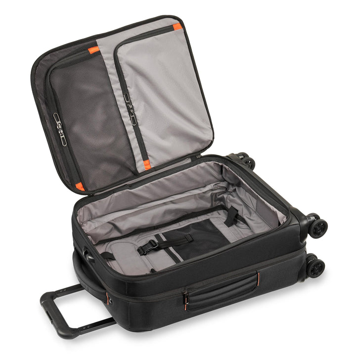 Briggs & Riley ZDX International 21" Carry-On Expandable Spinner Interior has garment panel