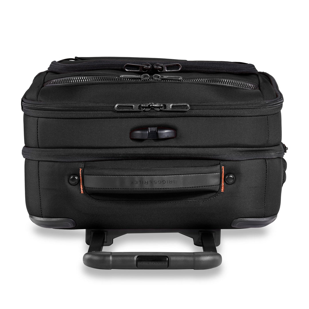 Briggs & Riley ZDX International 21" Carry-On Expandable Spinner Close up of top padded carry handle