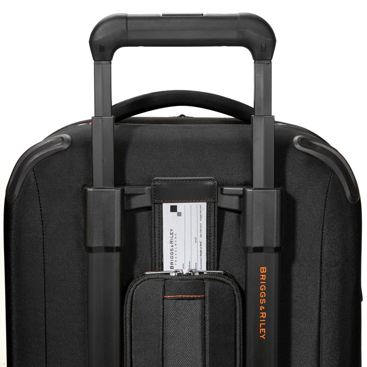 Briggs & Riley ZDX Domestic 22" Carry-On Expandable Spinner Has cushioned top handle and Hide away ID tag