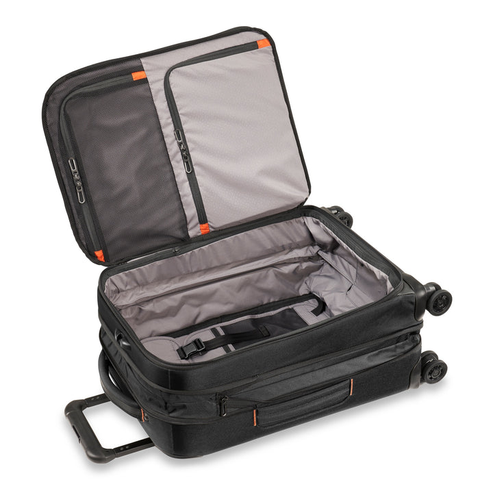 Briggs & Riley ZDX Domestic 22" Carry-On Expandable Spinner Interior has light grey lining