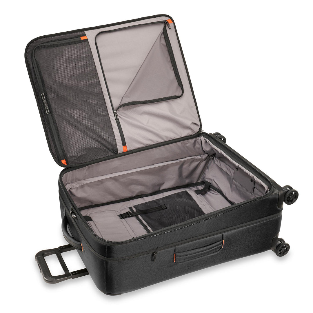 Light grey lining make it easy to see items inside ZDX Large suitcase