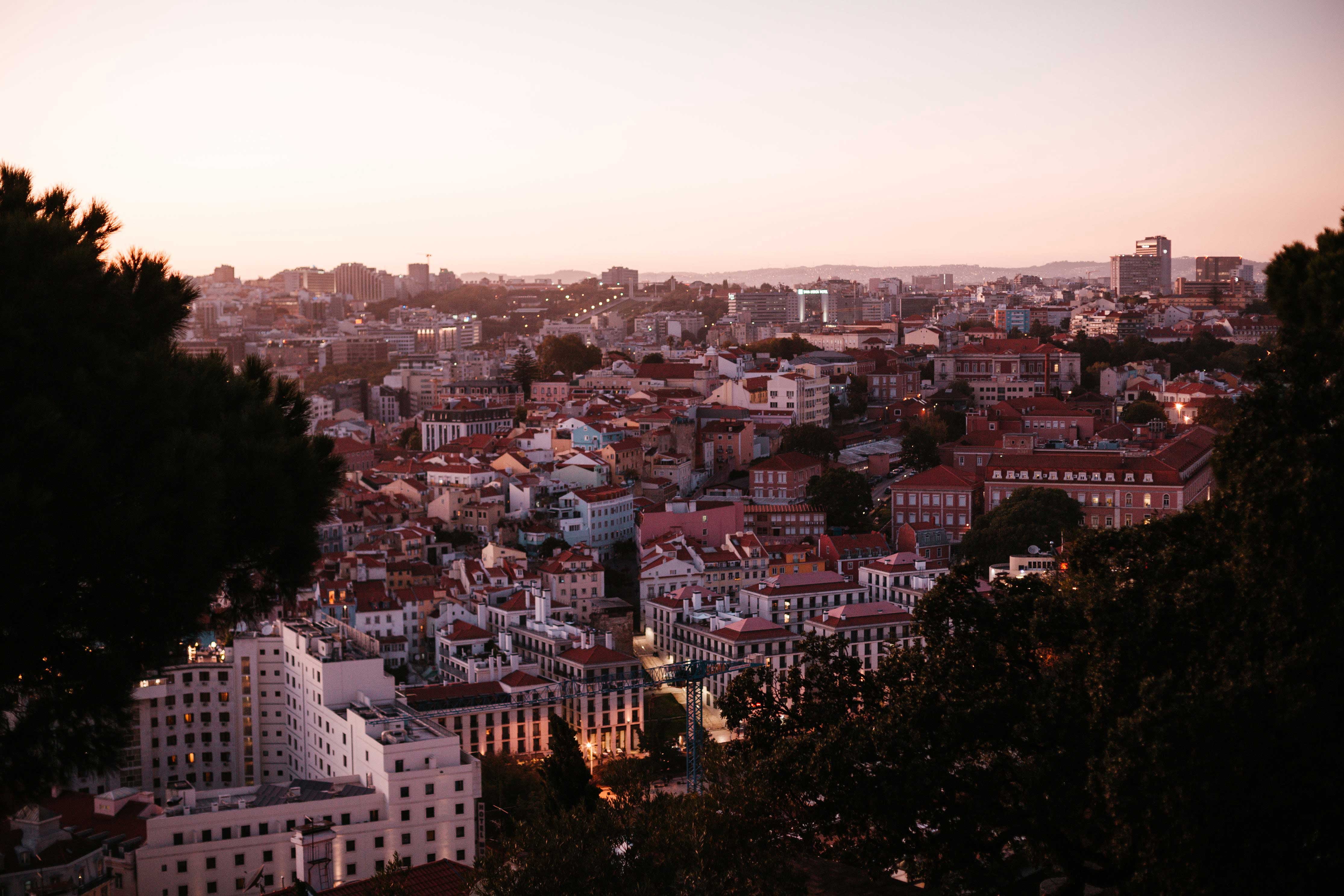 Portugal City Skyline at dusk