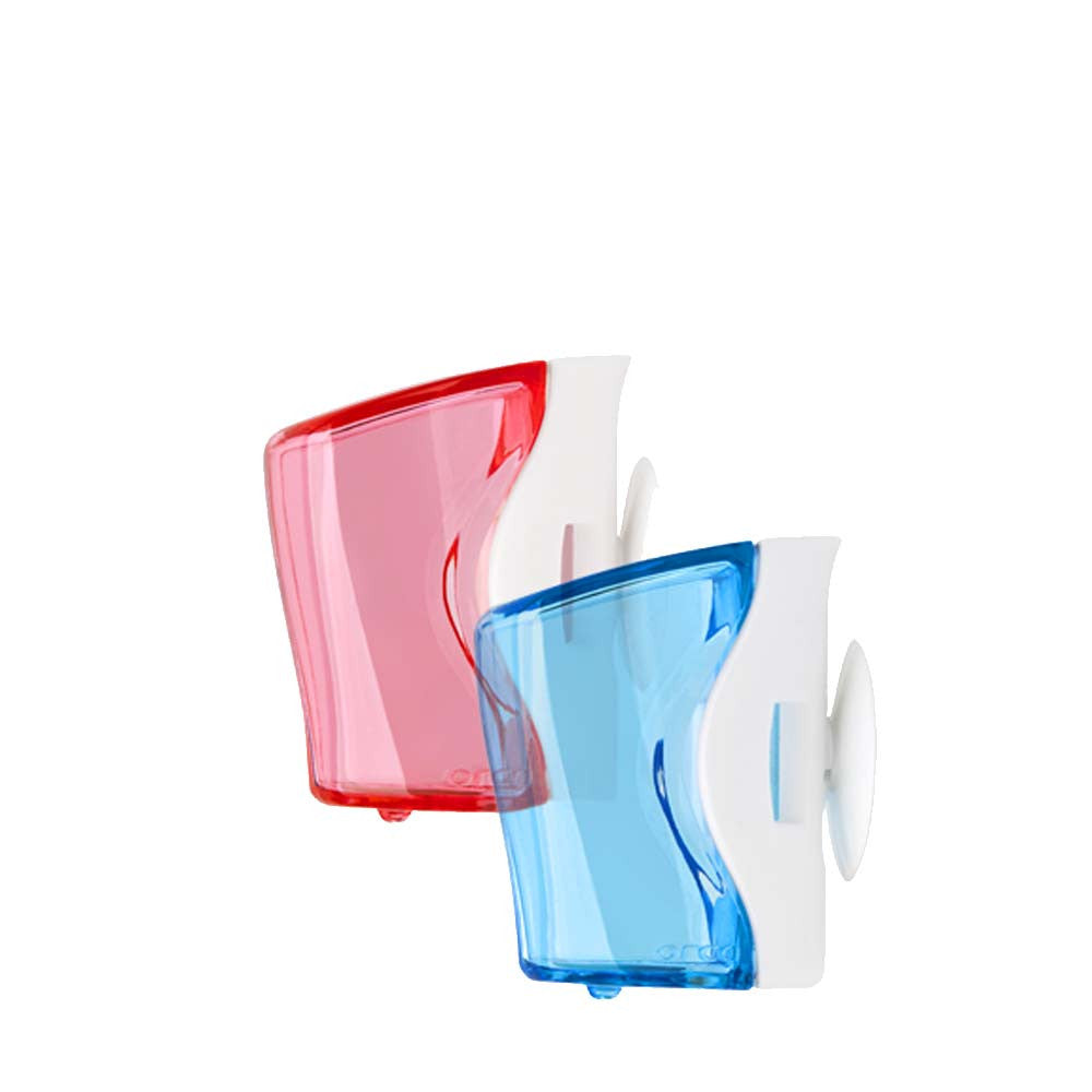 Two Pack Flipper Travel Toothbrush Cover in Colors Blue and Pink