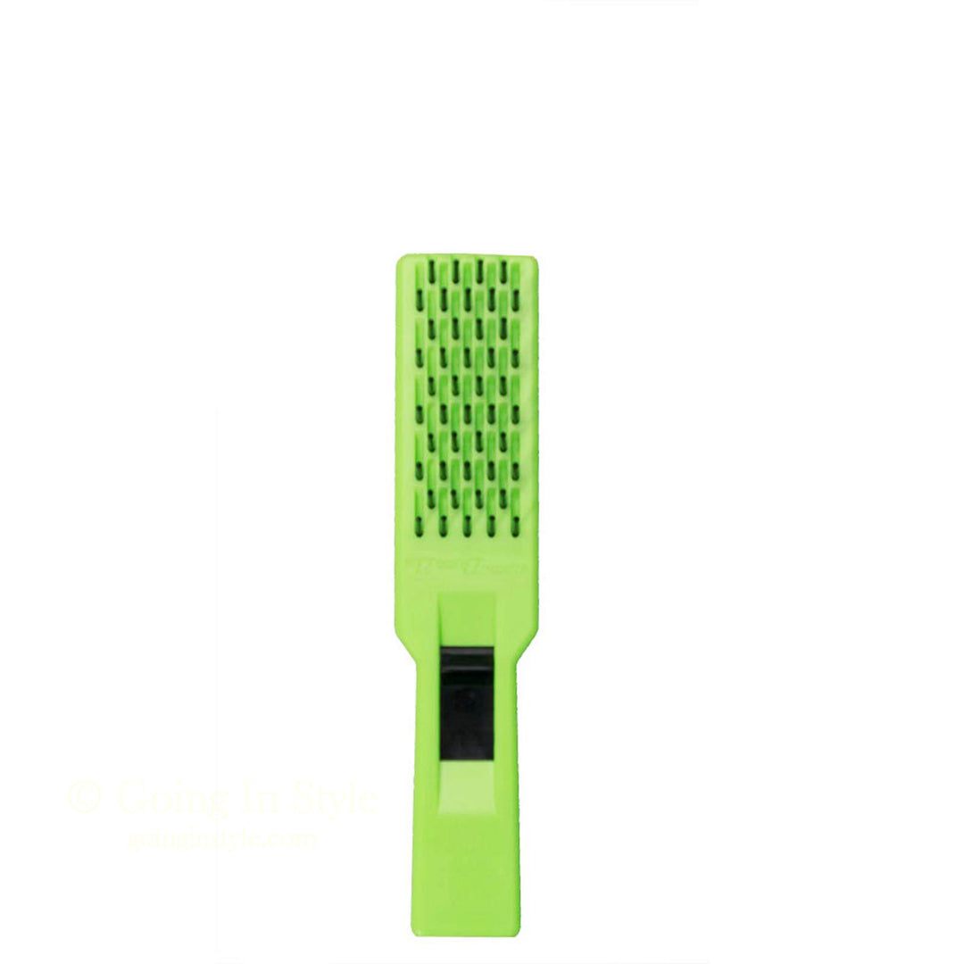 Neon Green Retractable Hairbrush for Travel