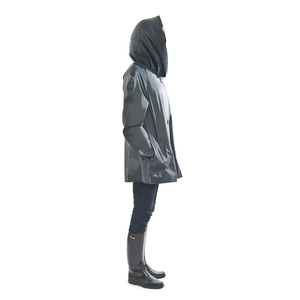 Side View of Nickel Mycra Pac Mini Donatella Raincoat