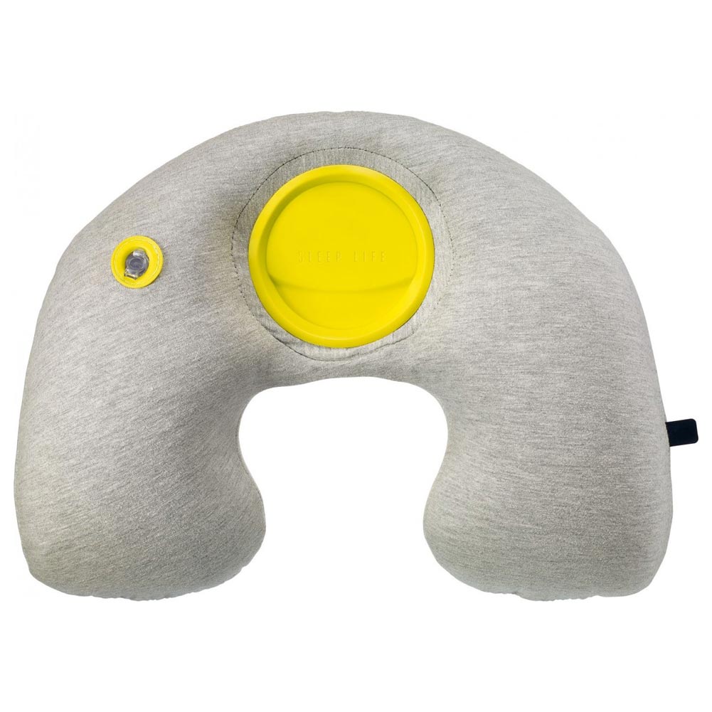 Sleep life travel pillow with yellow accent