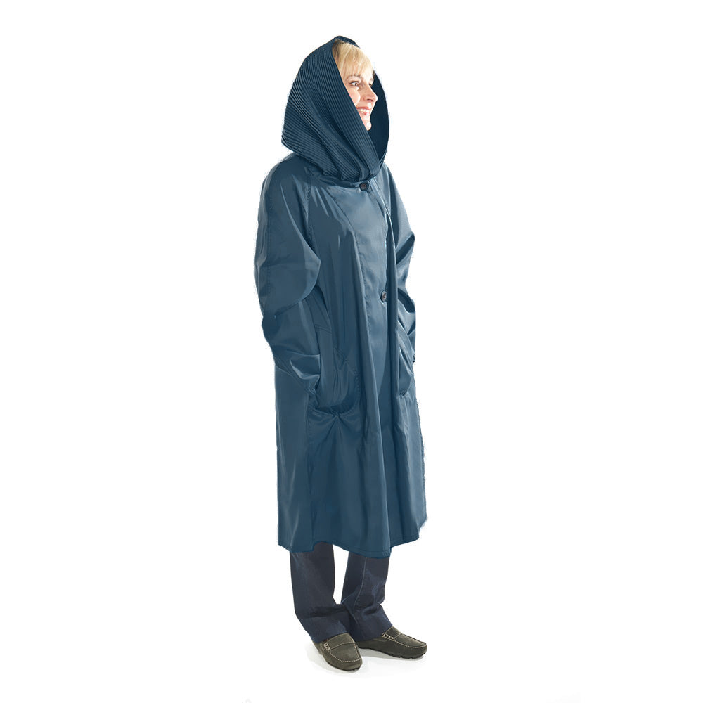 Tea Sapphire Mycra Pac Raincoat with Hood